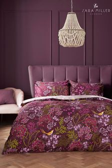 Sara Miller Purple Songbird Duvet Cover And Pillowcase Set (C39455) | 81 € - 148 €