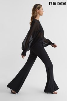 黑色 - Reiss Gabi Fluid喇叭裤 (C39456) | NT$9,000