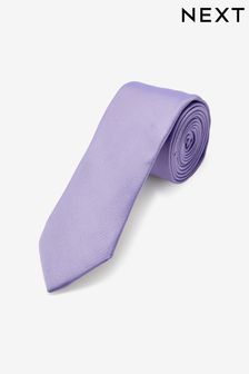 Lilac Purple Slim Recycled Polyester Twill Tie (C39613) | $14