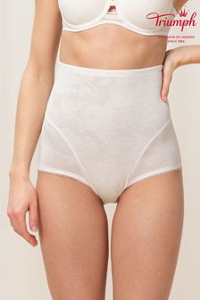 Triumph Sensation Panty-Slip mit hoher Taille und Wildrosenprint, Weiß (C39669) | 26 €