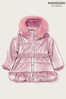 Monsoon Baby Pink Metallic Skirted Coat (C39672) | €58 - €60
