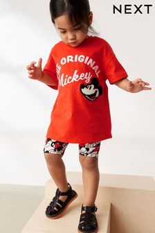 Red Mickey Mouse Short Sleeve T-Shirt And Cycling Shorts Set (3mths-7yrs) (C40022) | $25 - $32