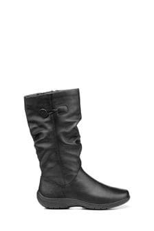 Negru - Hotter Derrymore Ii Wide Fit Zip-fastening Boots (C40051) | 889 LEI