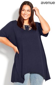 Avenue Blue Knotted Cage Tunic (C40071) | €13