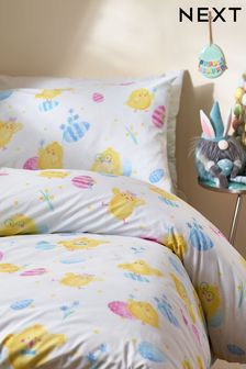 Yellow Easter Chick Duvet Cover and Pillowcase Set (C40424) | $19 - $29