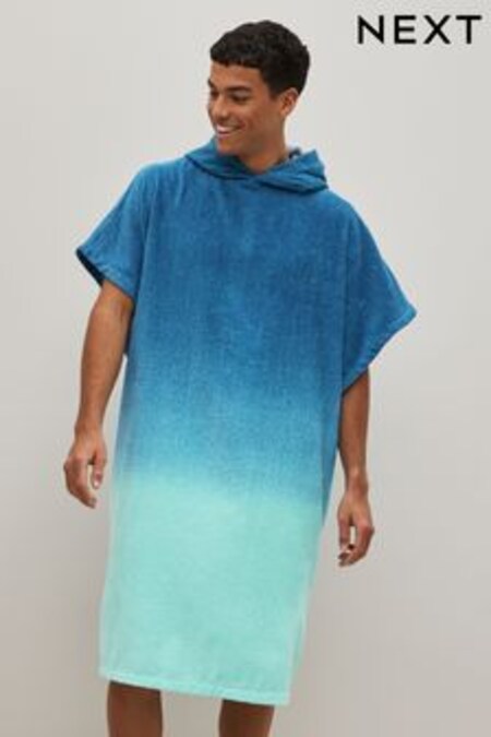 أزرق ظلال ألوان متدرجة - بونشو قماش منشفة لبعد السباحة (C40605) | 16 ر.ع
