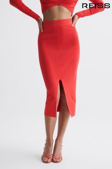 Reiss Pink Erin Knitted Co Ord Midi Skirt (C40651) | €195