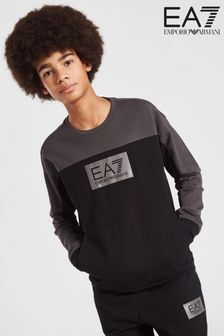 Emporio Armani/ea7 Jungen Sweatshirt mit farblich passendem Block-Logo, Schwarz (C40715) | 45 €