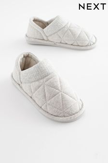 Grey Quilted Slippers (C41089) | €18 - €20