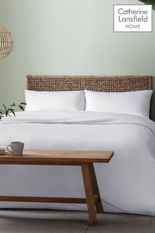Catherine Lansfield White So Soft Jersey Duvet Cover And Pillowcase Set (C41104) | 25 € - 49 €