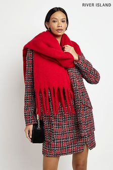 River Island Red Heavyweight Scarf