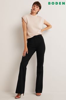 Boden Black Fitted Flare Trousers (C41210) | €54