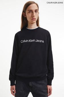 Calvin Klein Jeans Core Institutional Sweatshirt mit Logo, Schwarz (C41335) | 108 €