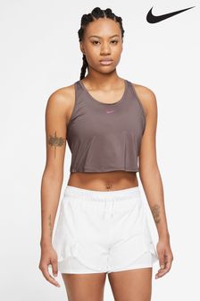 Nike Taupe Brown One Dri-FIT Cropped Novelty Vest Top (C41413) | €17