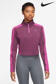 Nike Purple Dri-FIT Femme Half-Zip Long Sleeve Top (C41536) | €31