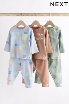 Teal Blue Abstract Baby 6 Pack T-Shirts And Leggings Set (C41765) | $53 - $56