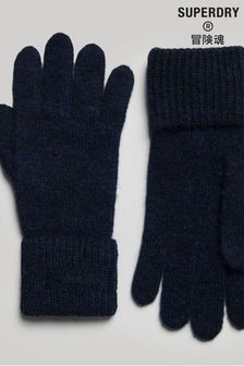 藍色 - Superdry必備款羅紋針織手套 (C41861) | NT$840