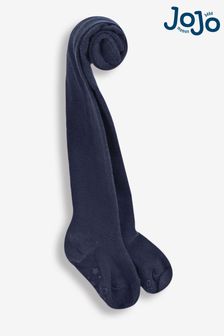 Темно-синий - Однотонные хлопковые Колготки из ткани бебе Jojo Maman (C42078) | €16