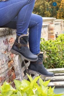 Pavers Casual Calf Black Boots (C42118) | kr753