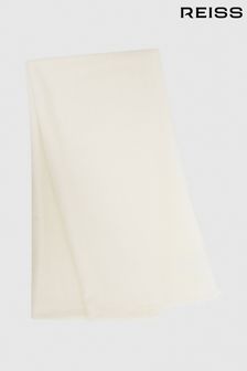 Reiss Off White Heidi Wool-Cashmere Lightweight Scarf (C42461) | 55,440 Ft
