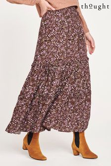 Thought Lilith Brown Lenzing EcoVero Skirt (C42786) | €126