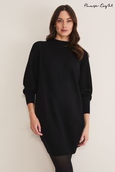 Phase Eight Black Eliana Knitted Jumper Dress (C42802) | €60