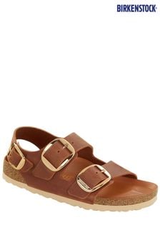 Birkenstock Oiled Leather Milano Big Buckle Sandals (C42848) | 776 LEI