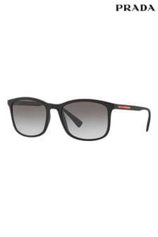 Prada Black Sport Rubberised Square Frame Sunglasses (C42859) | ￥30,180