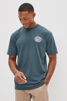 Vans Blue Off The Wall Print T-Shirt (C42930) | €38