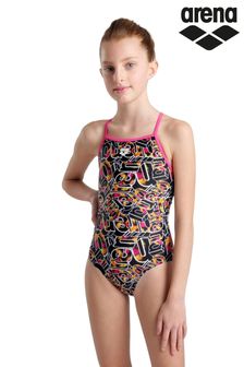 Arena Girls Pink Lightdrop Back Allover Swimsuit (C43062) | €13