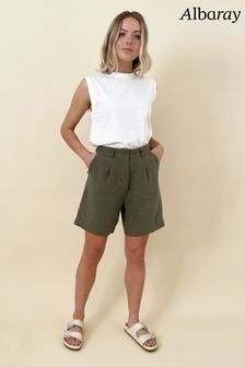 Albaray Green Linen Longer Shorts (C43185) | 79 €
