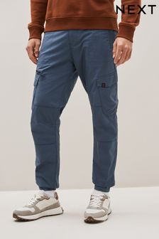 Синий - Стретчевые брюки в стиле милитари (C43344) | €33