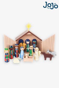 JoJo Maman Bébé Multi Wooden Nativity Set (C43373) | €44.50