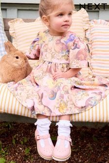 Розовый - Платье из понте с кроликами (3 мес.-7 лет) (C43499) | €25 - €31
