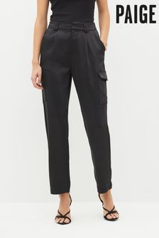 Paige Malika Slim Tailored Black Trousers (C43658) | kr5 310