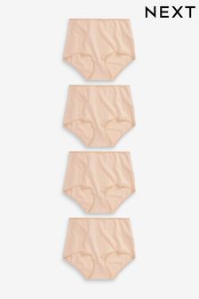 Nude Full Brief Cotton Rich Knickers 4 Pack (C43909) | €12