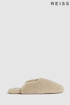 Reiss Camel Ava Faux Shearling Slippers (C44321) | 91 €