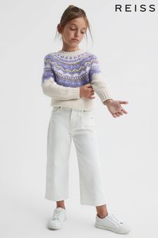 Reiss Purple Blythe Senior Fair Isle Knitted Jumper (C44717) | €75