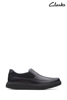 Clarks Black Wide Fit (G) Leather Un Abode Go Shoes (C44760) | €158