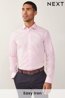 Pink - Slim Fit Single Cuff - Easy Care Shirt (C44822) | KRW29,900