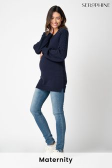 Seraphine 藍色喇叭袖麻花綴飾哺乳套衫 (C44882) | NT$3,030