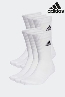 adidas White/Black 6 Pack Cushioned Crew Socks 3 Pairs (C45109) | €23