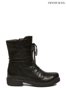Celtic & Co. Ladies Derby Black Boots (C45549) | ₪ 1,001
