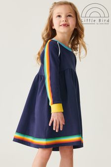 Little Bird by Jools Oliver Navy Little Bird by Jools Oliver Long Sleeve Rainbow Dress (C45608) | TRY 884 - TRY 1.088