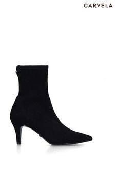 Carvela Comfort Flute Sock Black Boots (C45636) | $272