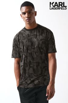 Karl Lagerfeld Black Camo Print T-Shirt (C45671) | 140 €