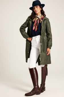 Joules Holkham Green Packable Waterproof Raincoat With Hood (C45761) | €47.50