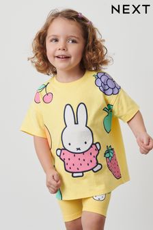  イエロー - Miffy 半袖 Tシャツ & サイクリング ショートパンツセット (3 か月～7 歳)  (C45897) | ￥2,210 - ￥2,840