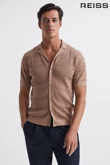 Reiss Rose Amersham Textured Button Through Shirt (C46016) | $194