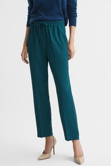 Reiss Dark Teal Hailey Petite Pull On Trousers (C46228) | AED706